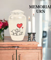 classic Elephant family urn for human ashes.