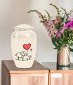 classic Elephant family urn for human ashes.
