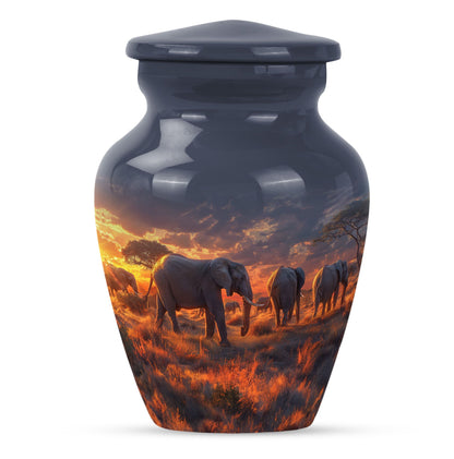 Classic elephant family urn for adult ashes 