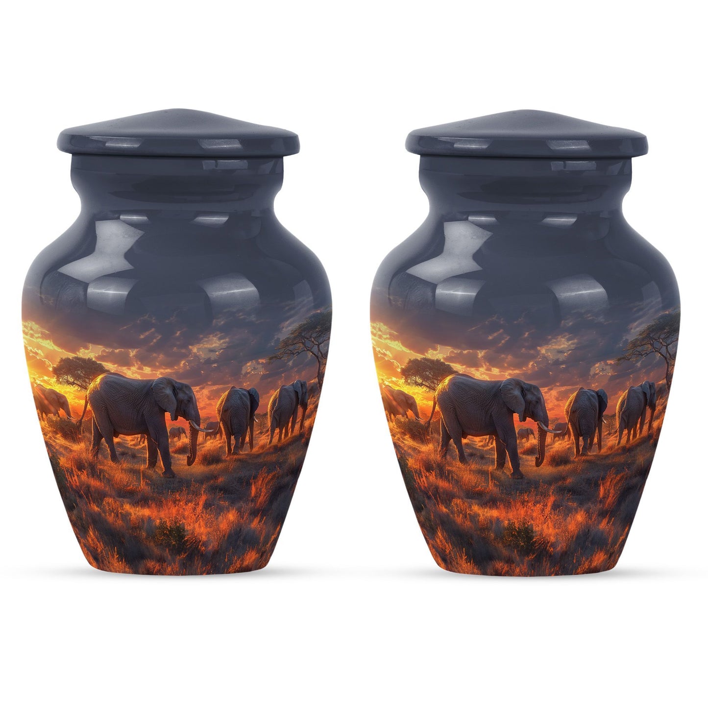 Classic elephant family urn for adult ashes 