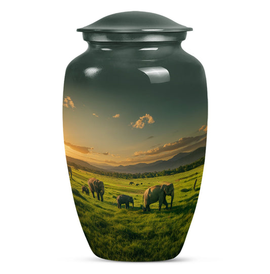 elephant family urn for cremation