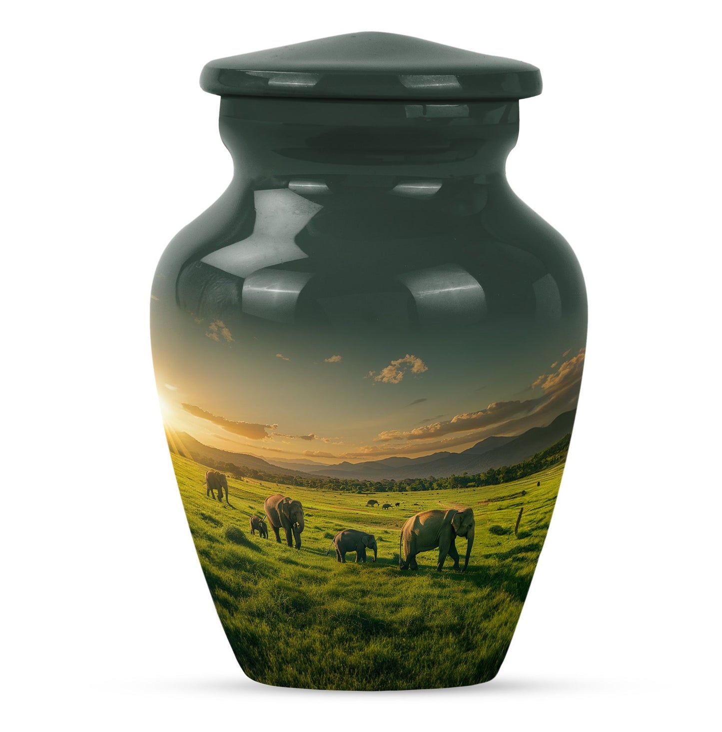 elephant family urn for cremation