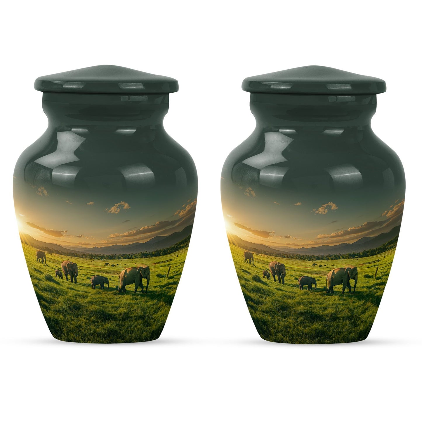 elephant family urn for cremation