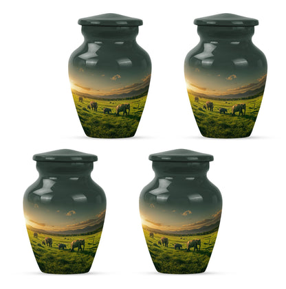 elephant family urn for cremation