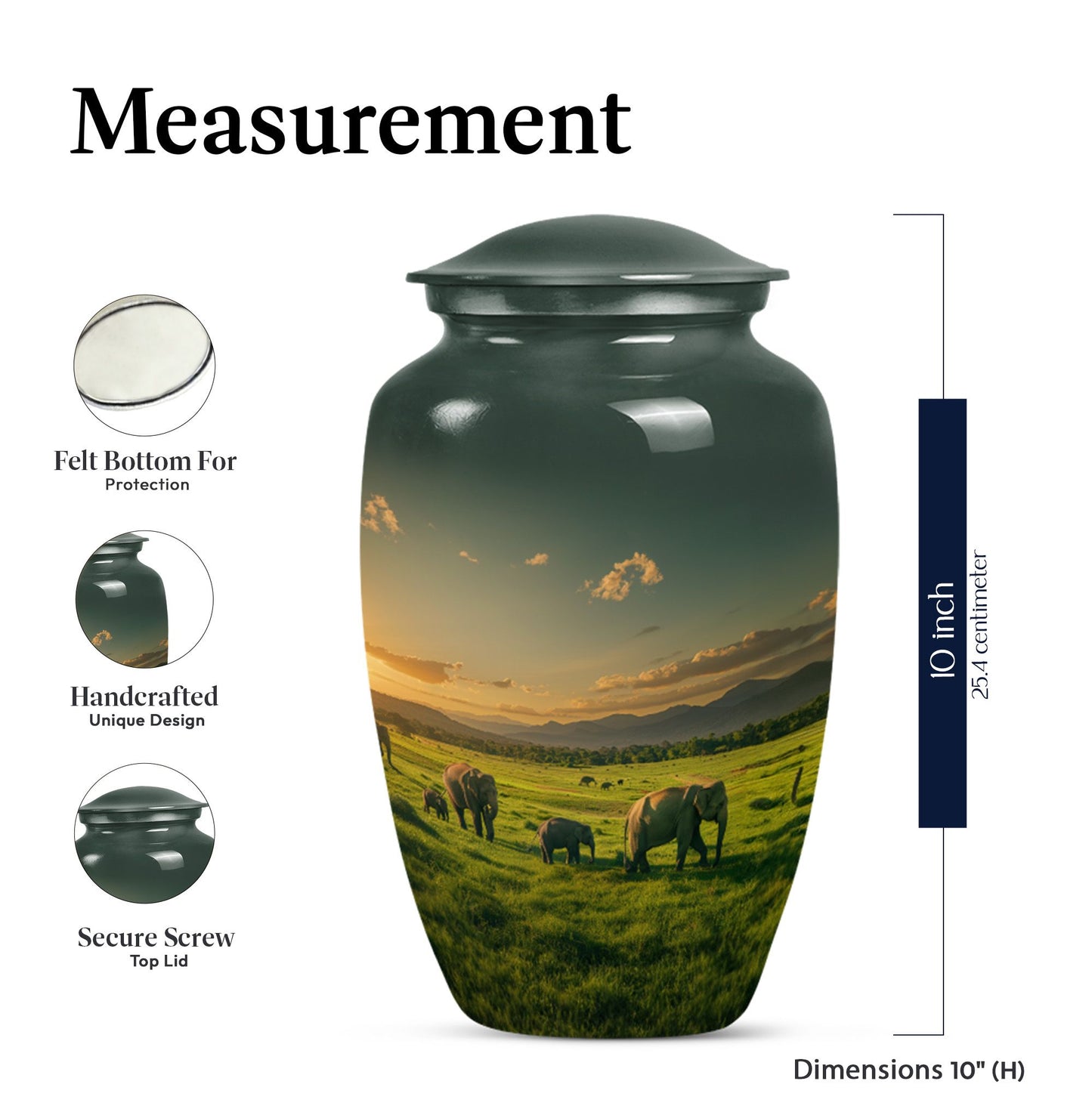 elephant family urn for cremation