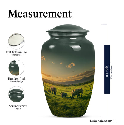 elephant family urn for cremation