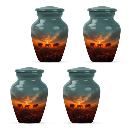 Personalized Elephant Cremation Urn for Men & Women - 10-inch, 200 cu in - Yatskia