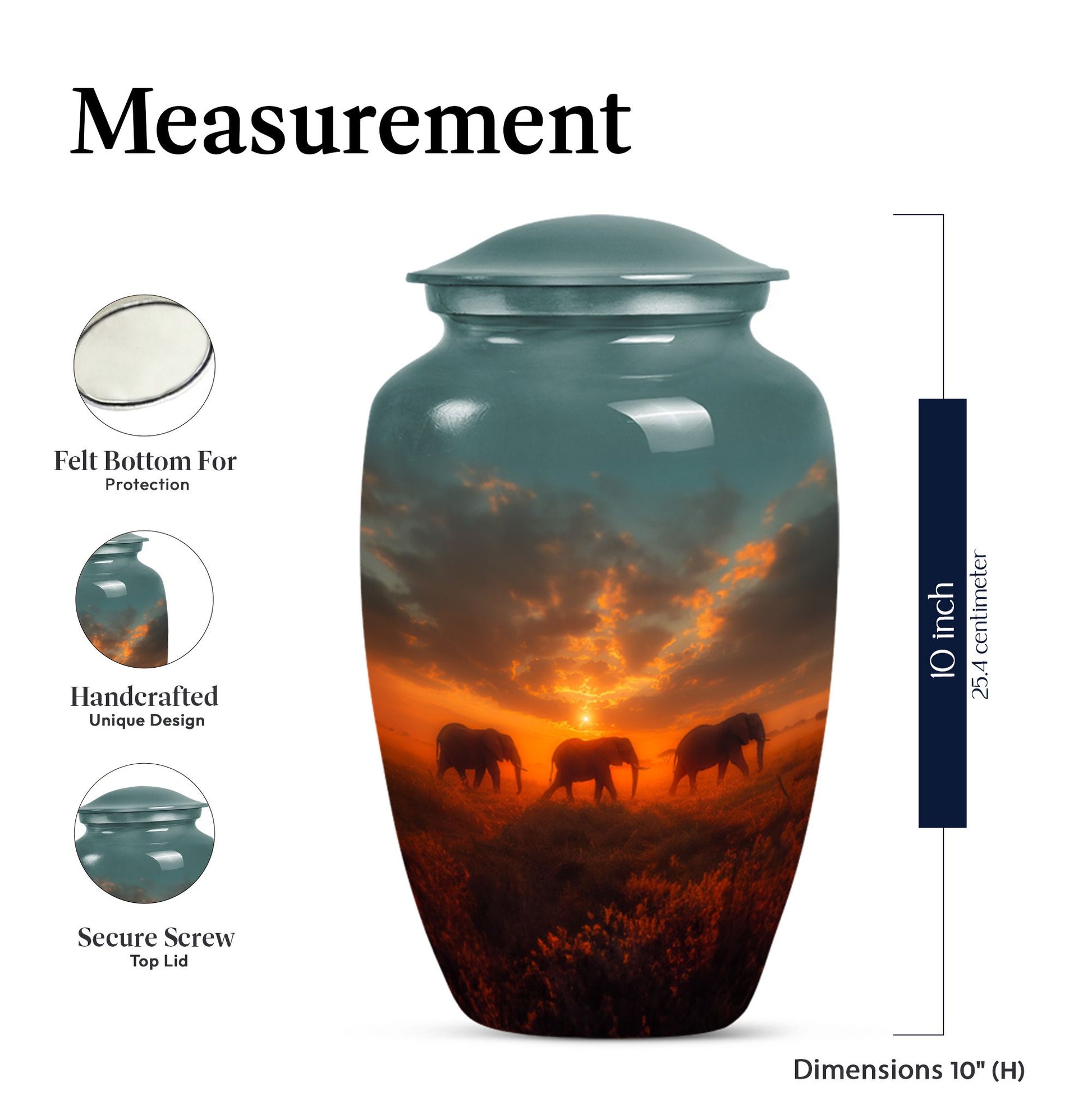  elephant family urn for mom