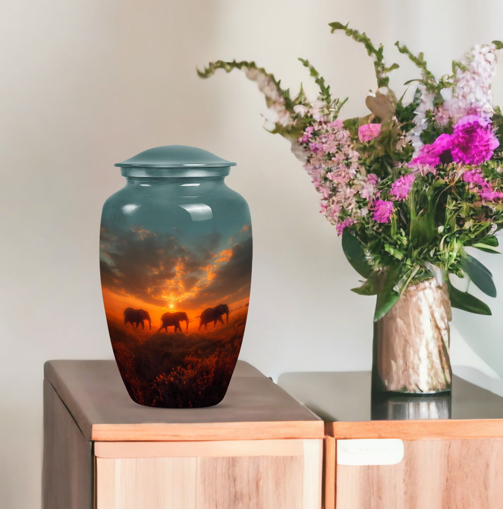  elephant family urn for mom