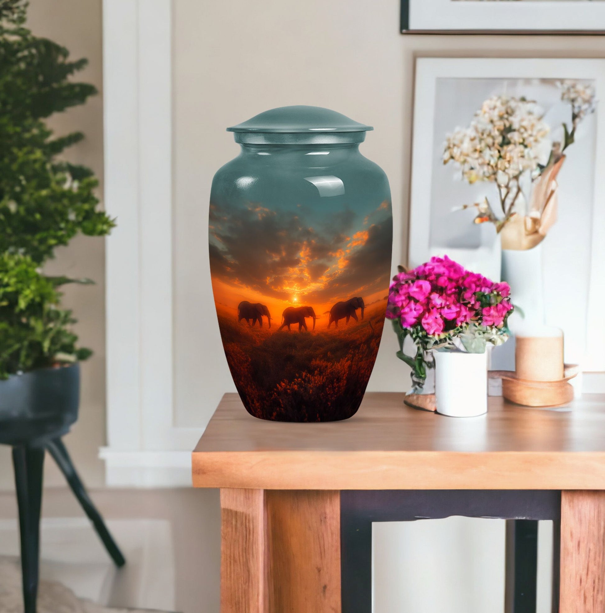  elephant family urn for mom