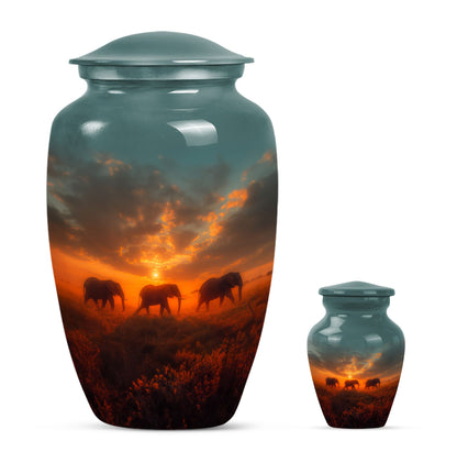  elephant family urn for mom