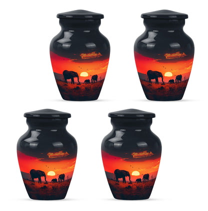 Personalized Elephant Keepsake Urn for Human Ashes - 10-inch, 200 cu in - Yatskia