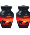 Elephant Family Medium Size Urn Funeral, Ashes Urn