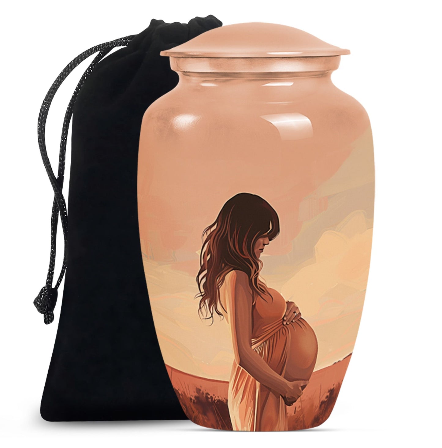 10 inch abstract design memorial urn.