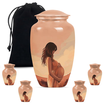 10 inch abstract design memorial urn.