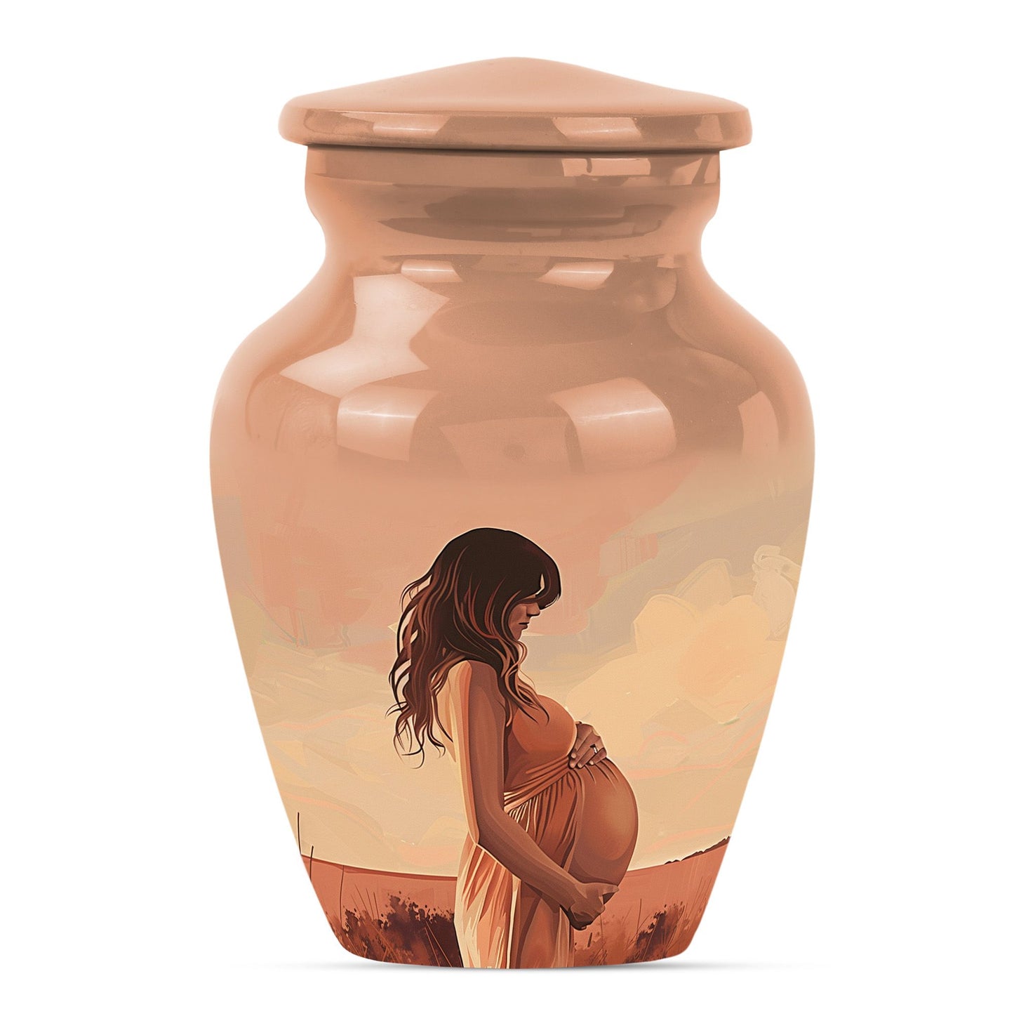10 inch abstract design memorial urn.