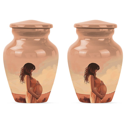 10 inch abstract design memorial urn.