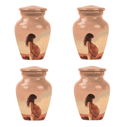 10 inch abstract design memorial urn.