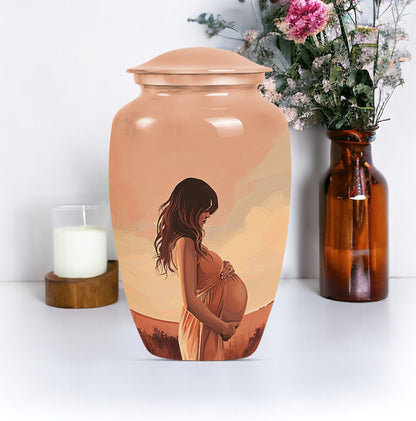 10 inch abstract design memorial urn.