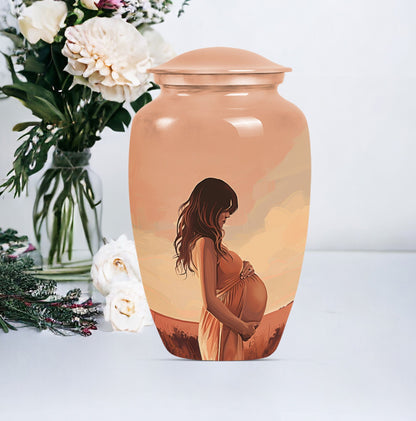 10 inch abstract design memorial urn.