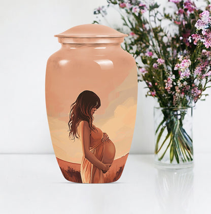 10 inch abstract design memorial urn.