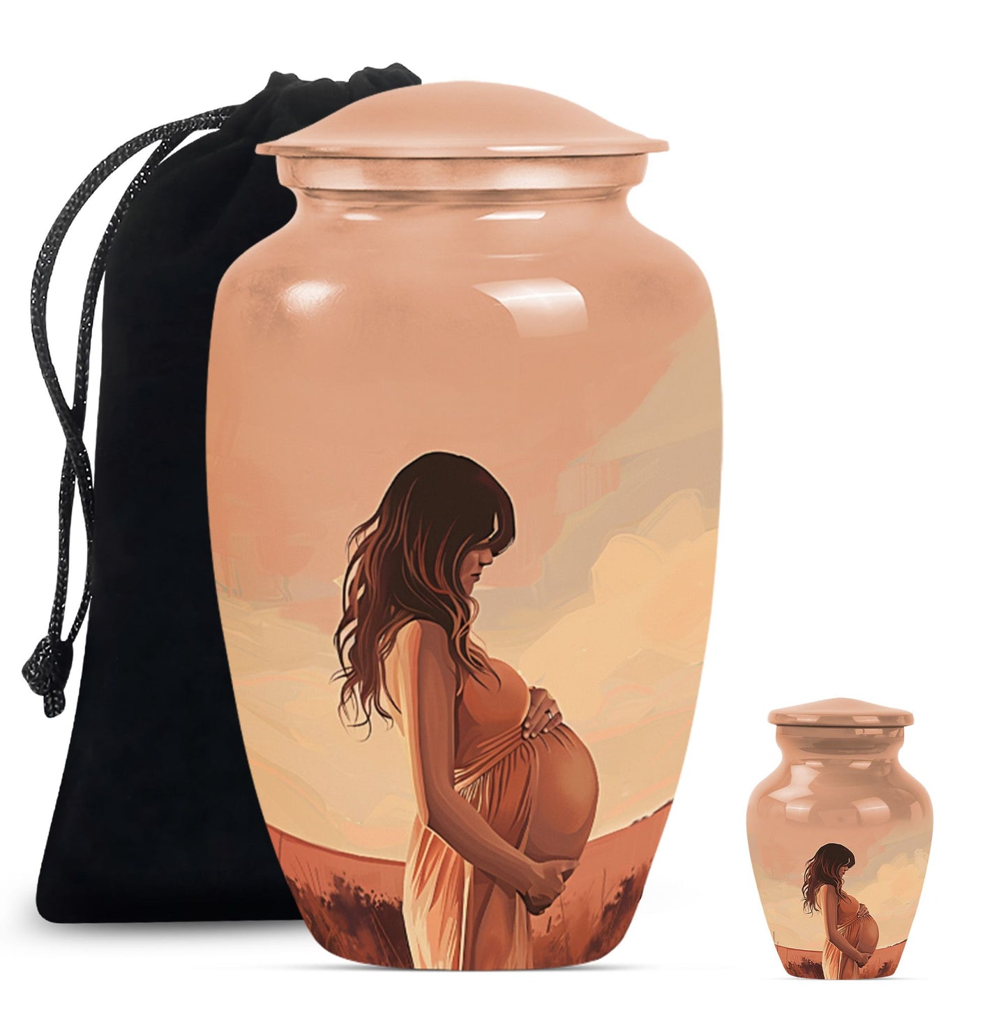10 inch abstract design memorial urn.