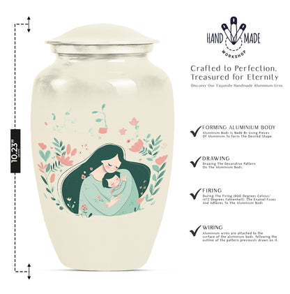 10 Inch Classic Aluminium Urn for mom or dad ashes.