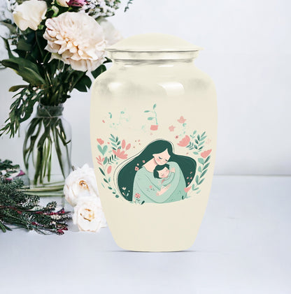 10 Inch Classic Aluminium Urn for mom or dad ashes.