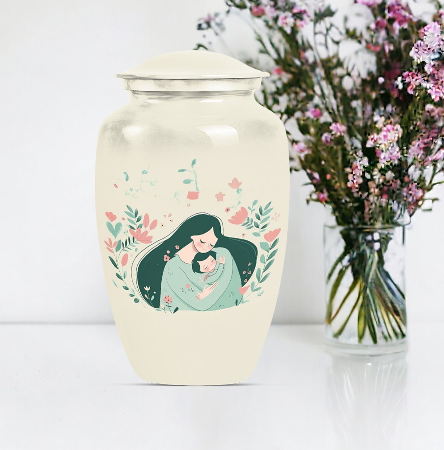 10 Inch Classic Aluminium Urn for mom or dad ashes.