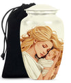 classic aluminum mother urn with personalization option.