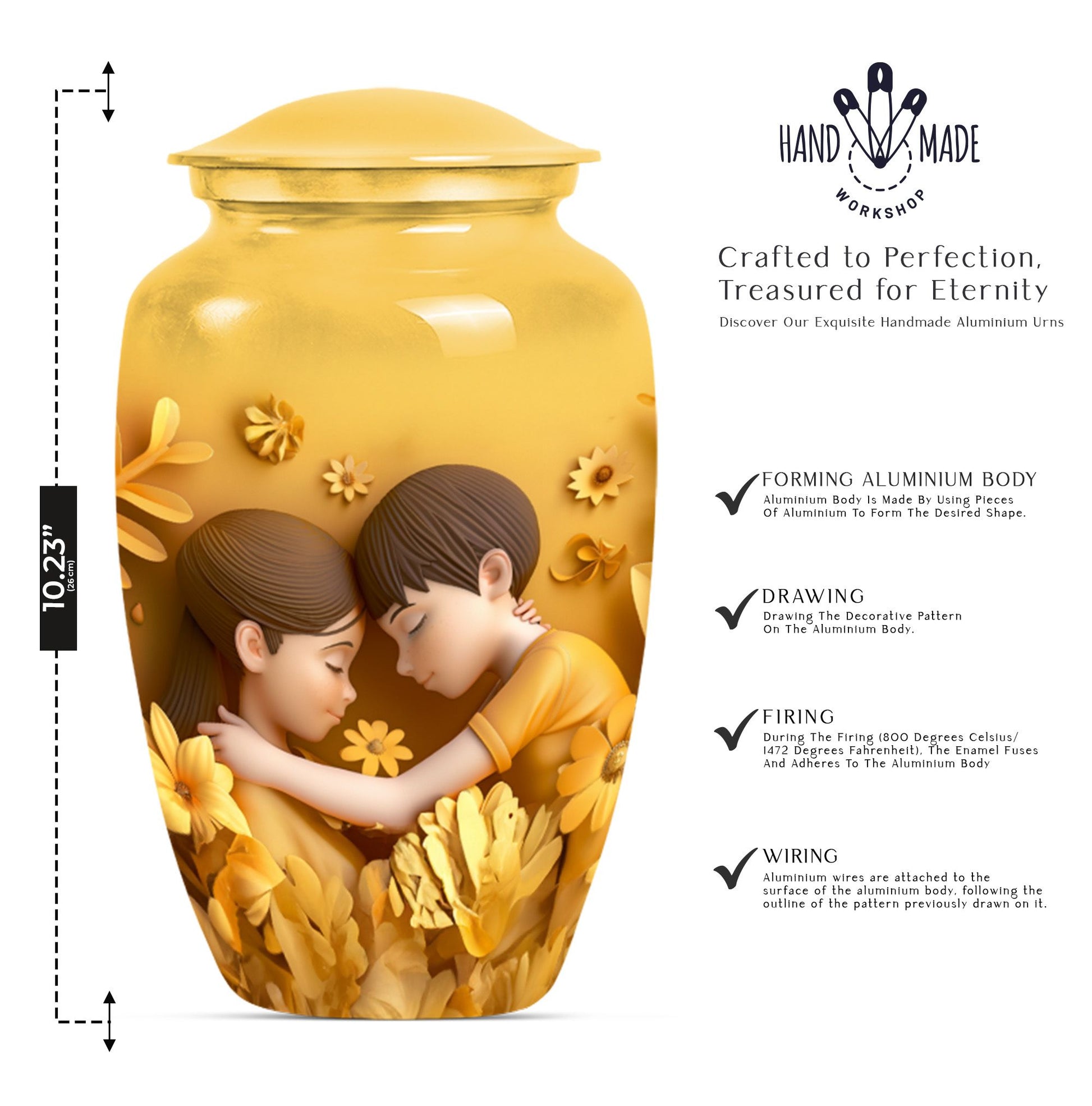  mother urn in abstract design, suitable
