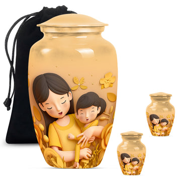10 inch large Urn with 2 Keepsake 3 Inch Urns