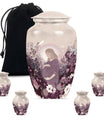  mother urn for burial, includes velvet pouch for ashes