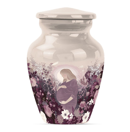  mother urn for burial, includes velvet pouch for ashes