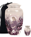  mother urn for burial, includes velvet pouch for ashes