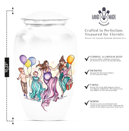 10-inch aluminium mother urn.