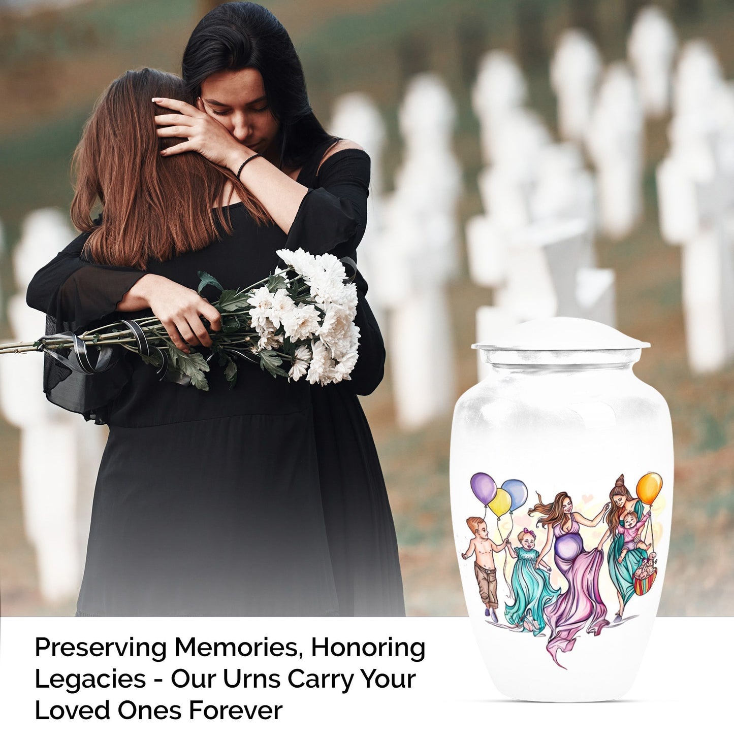 10-inch aluminium mother urn.