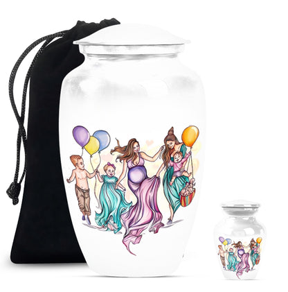 10-inch aluminium mother urn.