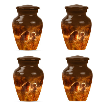 Classic 10-inch aluminium mother urn, memorial urn for mom.