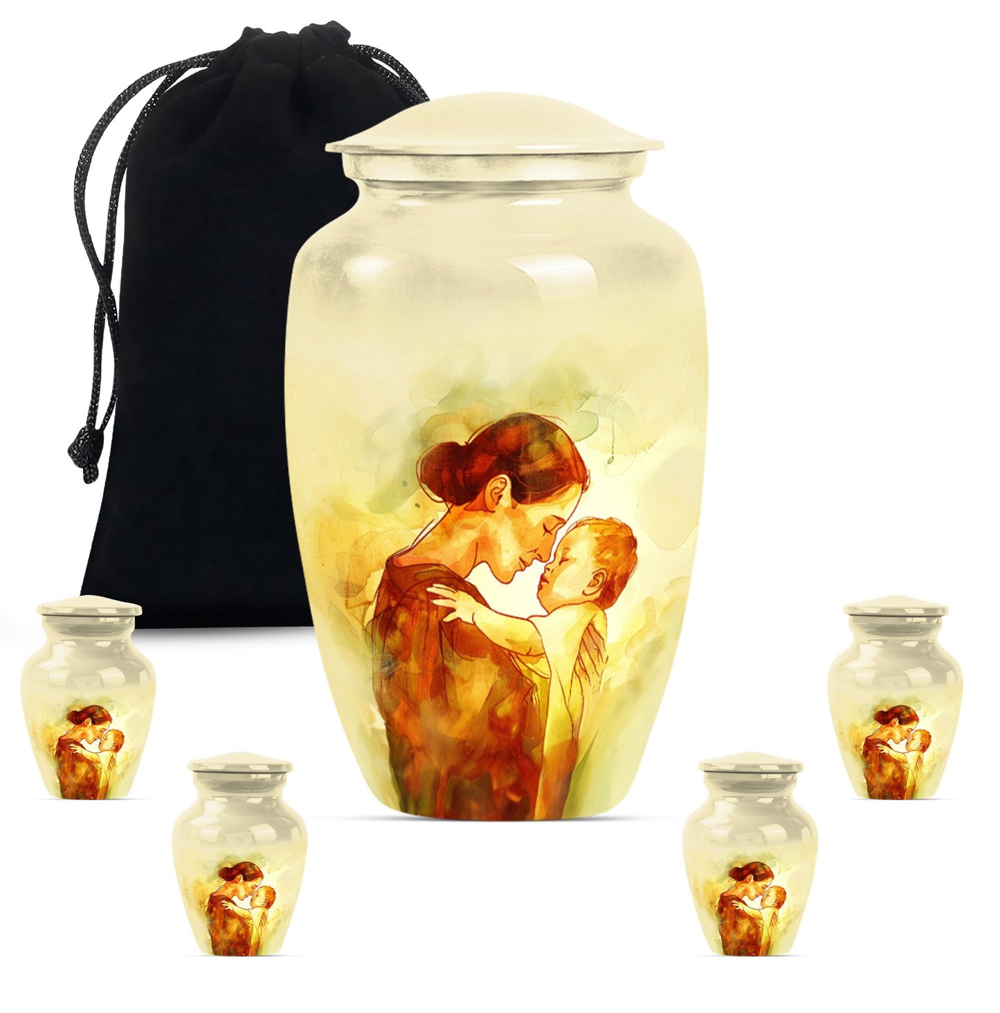 Aluminium Mother Urn for Cremation Ashes, 