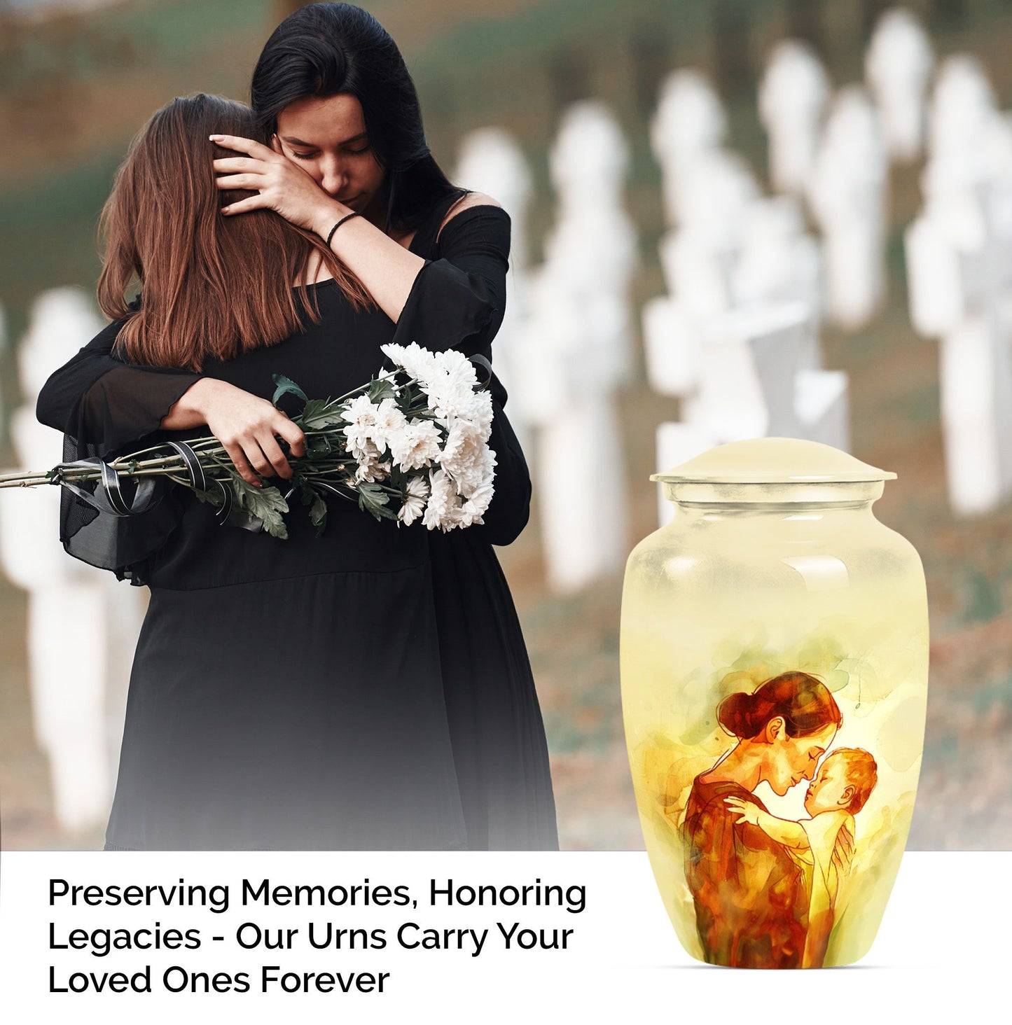 Aluminium Mother Urn for Cremation Ashes, 