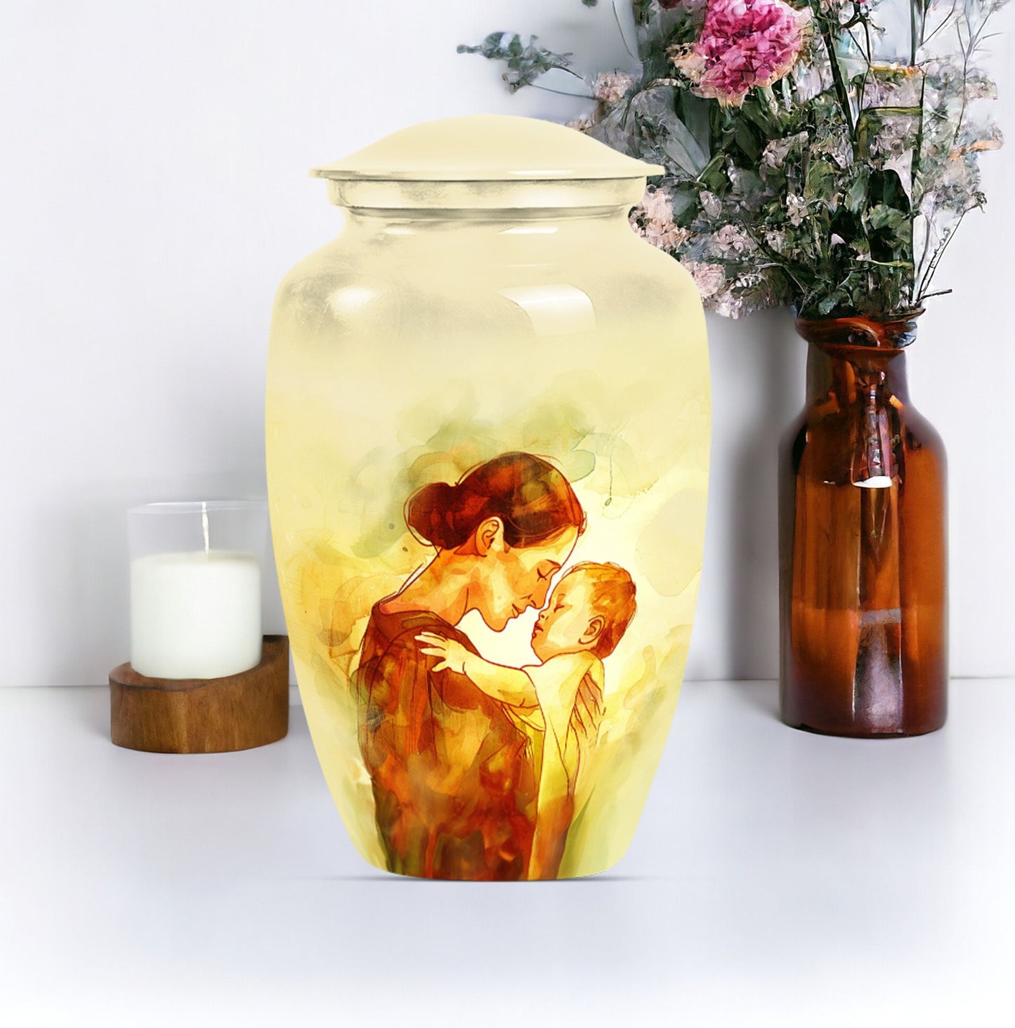 Aluminium Mother Urn for Cremation Ashes, 