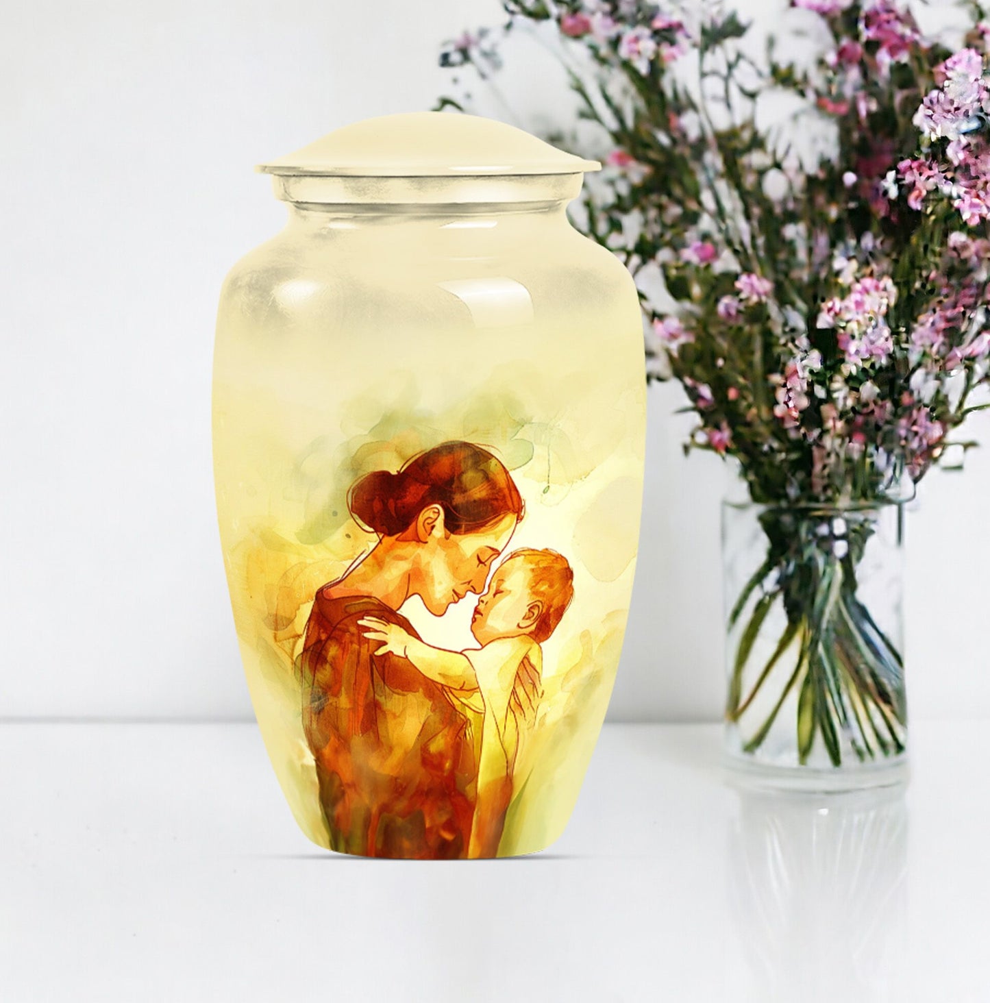 Aluminium Mother Urn for Cremation Ashes, 
