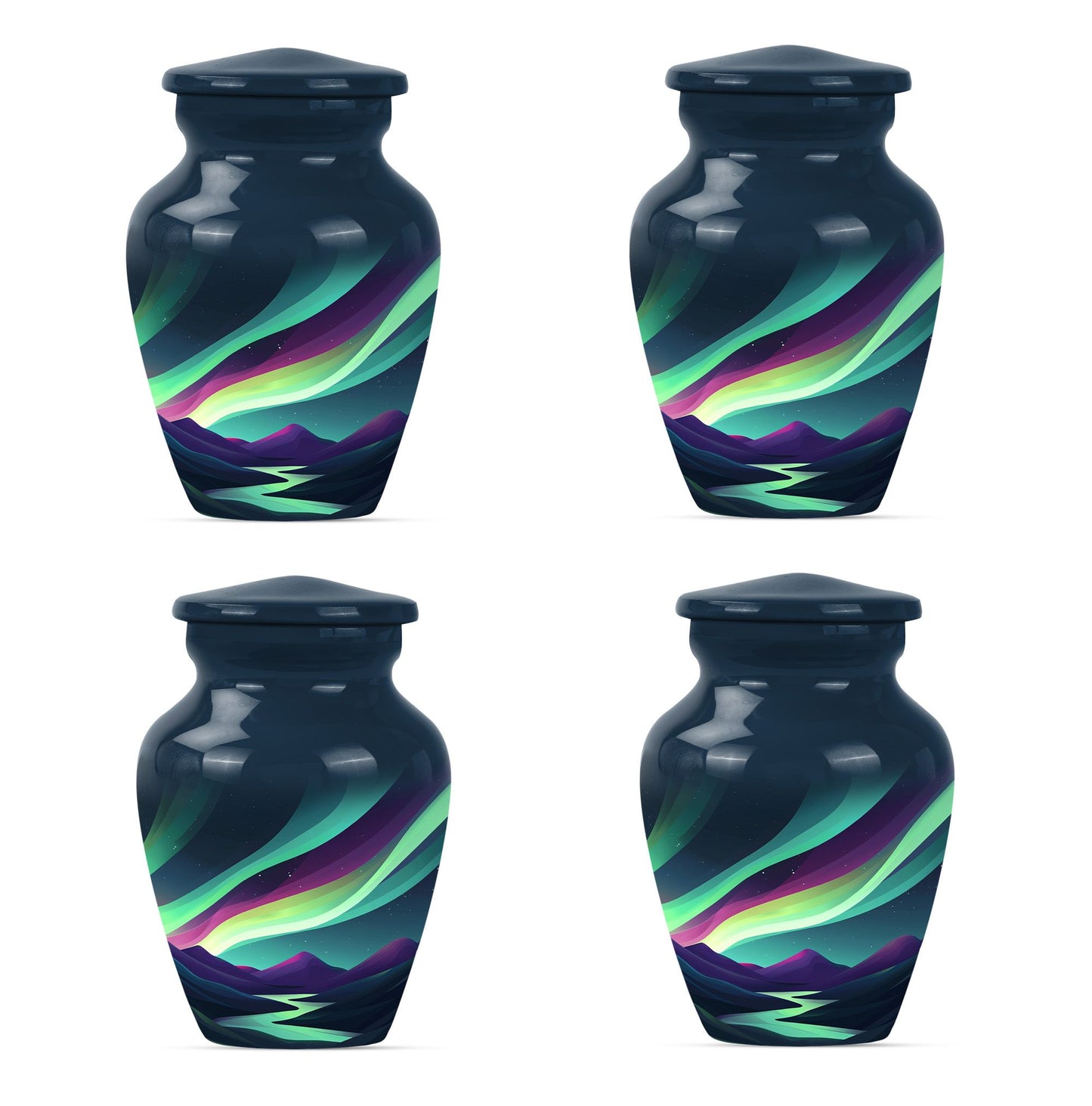 Personalized Galaxy Keepsake Urn for Human Ashes - 10-inch, 200 cu in - Yatskia