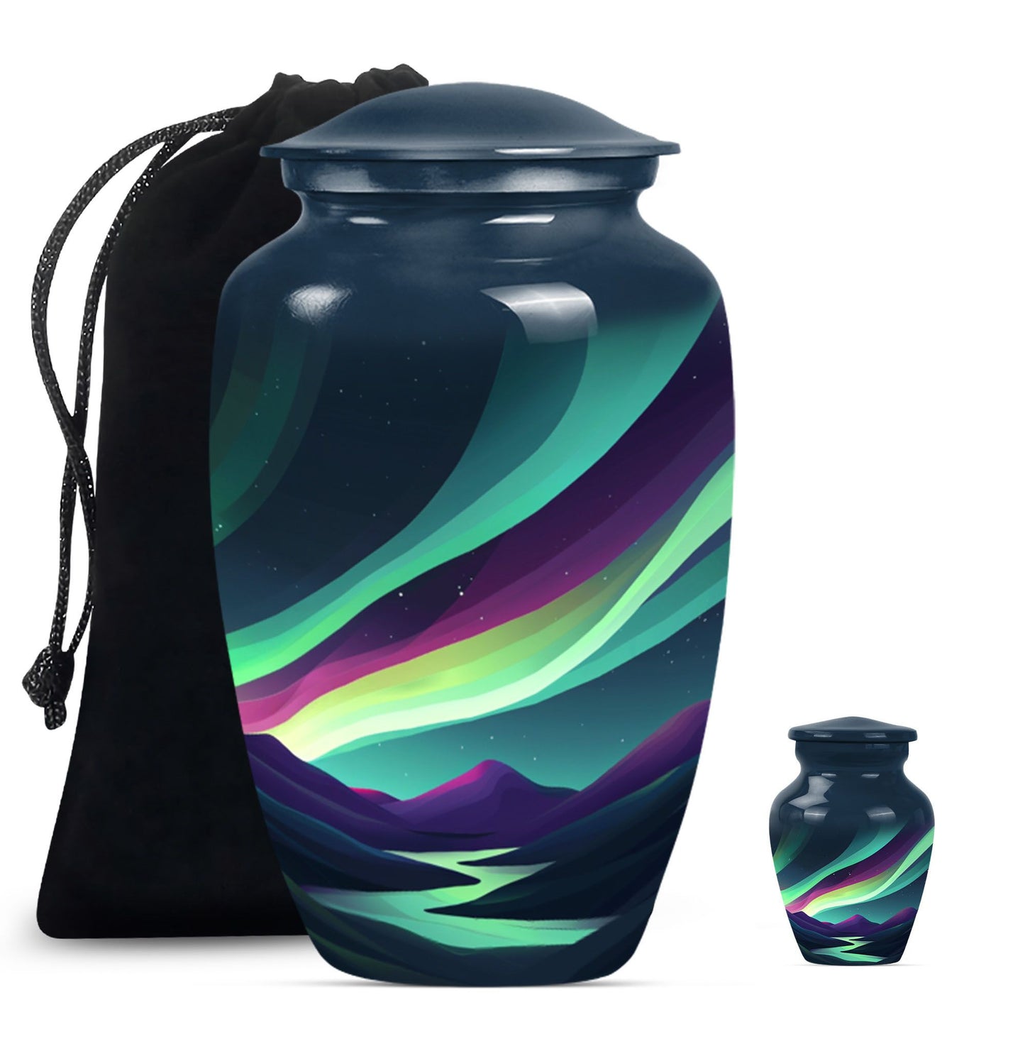Personalized Galaxy Keepsake Urn for Human Ashes - 10-inch, 200 cu in - Yatskia
