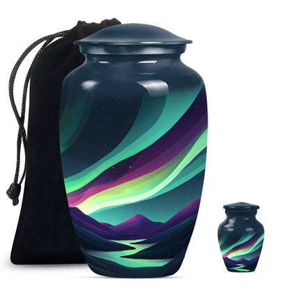 Personalized Galaxy Keepsake Urn for Human Ashes - 10-inch, 200 cu in - Yatskia