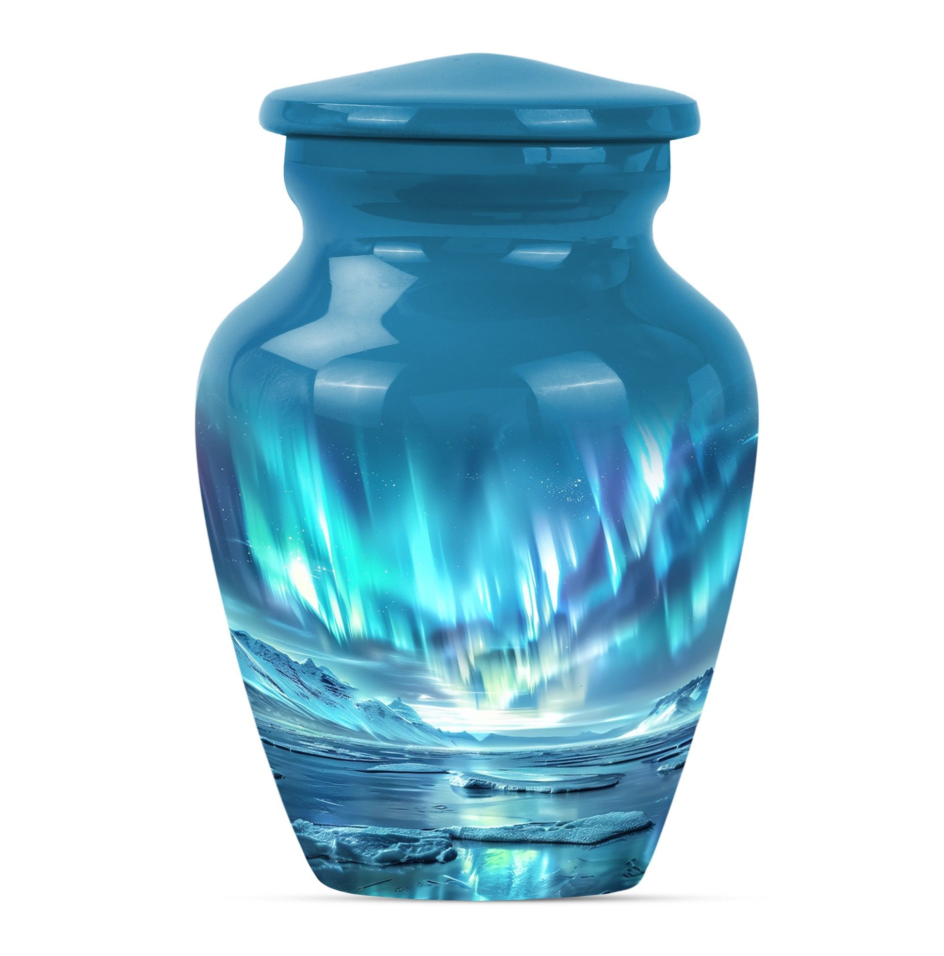 Northern Lights Memorial Urn For Ashes Large Funeral, Ashes Urn