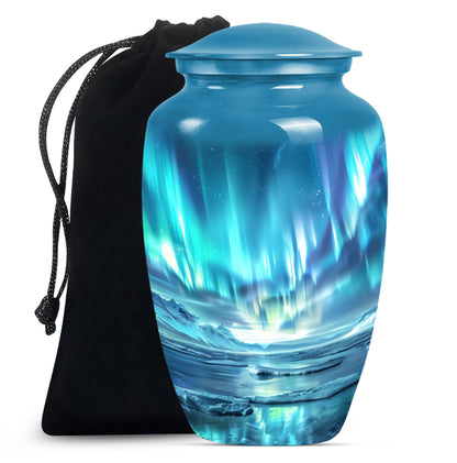 Personalized Galaxy Memorial Urn for Human Ashes - 10-inch, 200 cu in - Yatskia
