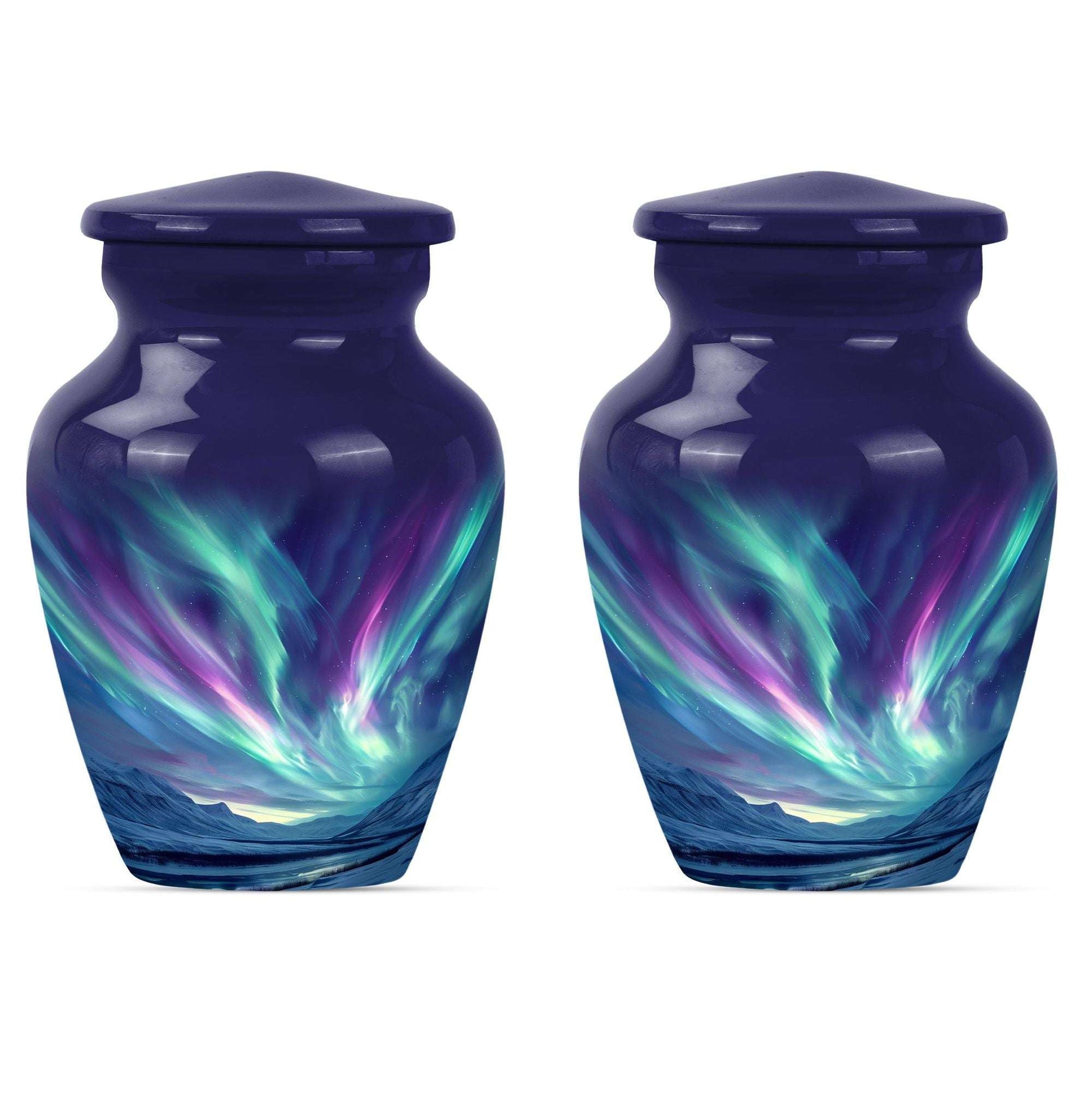 Northern Lights Funeral Urns For Ashes - Cremation Urn For Human