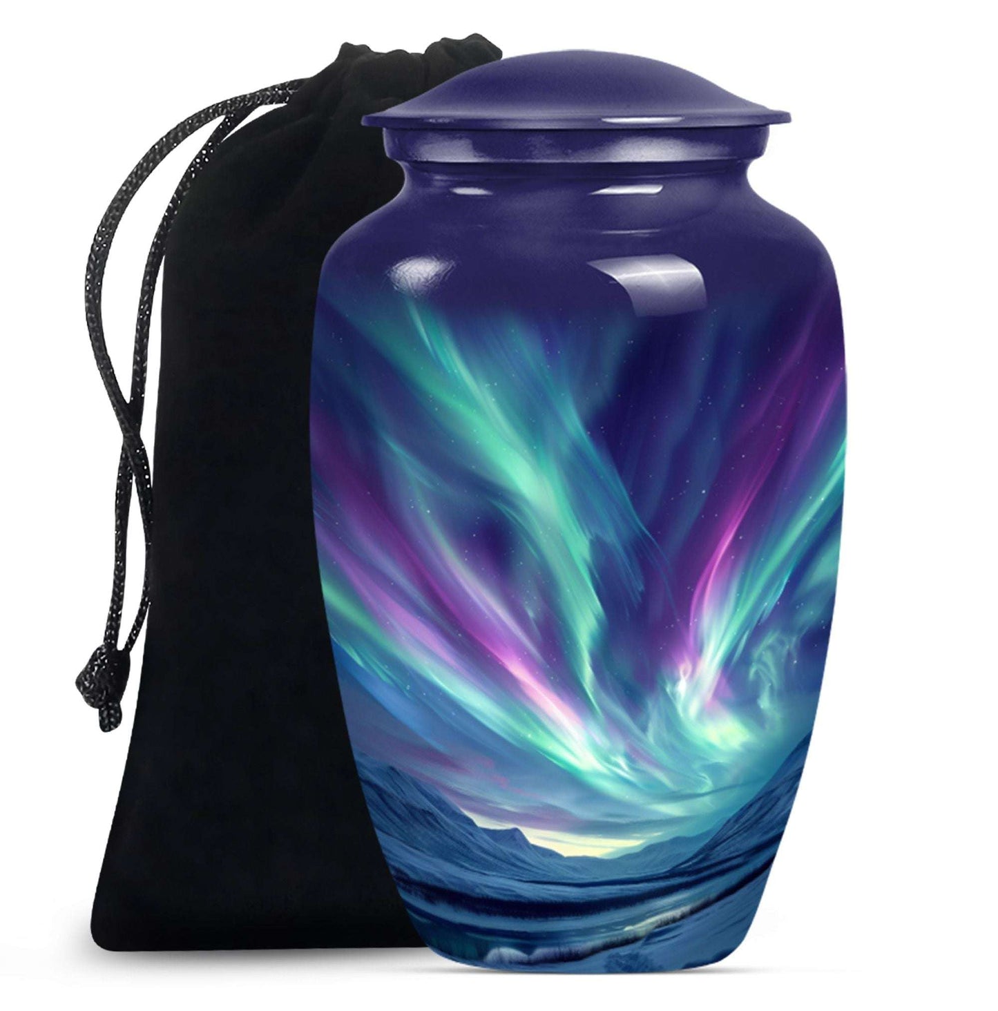 Northern Lights Funeral Urns For Ashes - Cremation Urn For Human